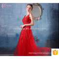 Grey Red Hot Sale Long Sleeveless High Quality OEM Service Bridesmaid Dress